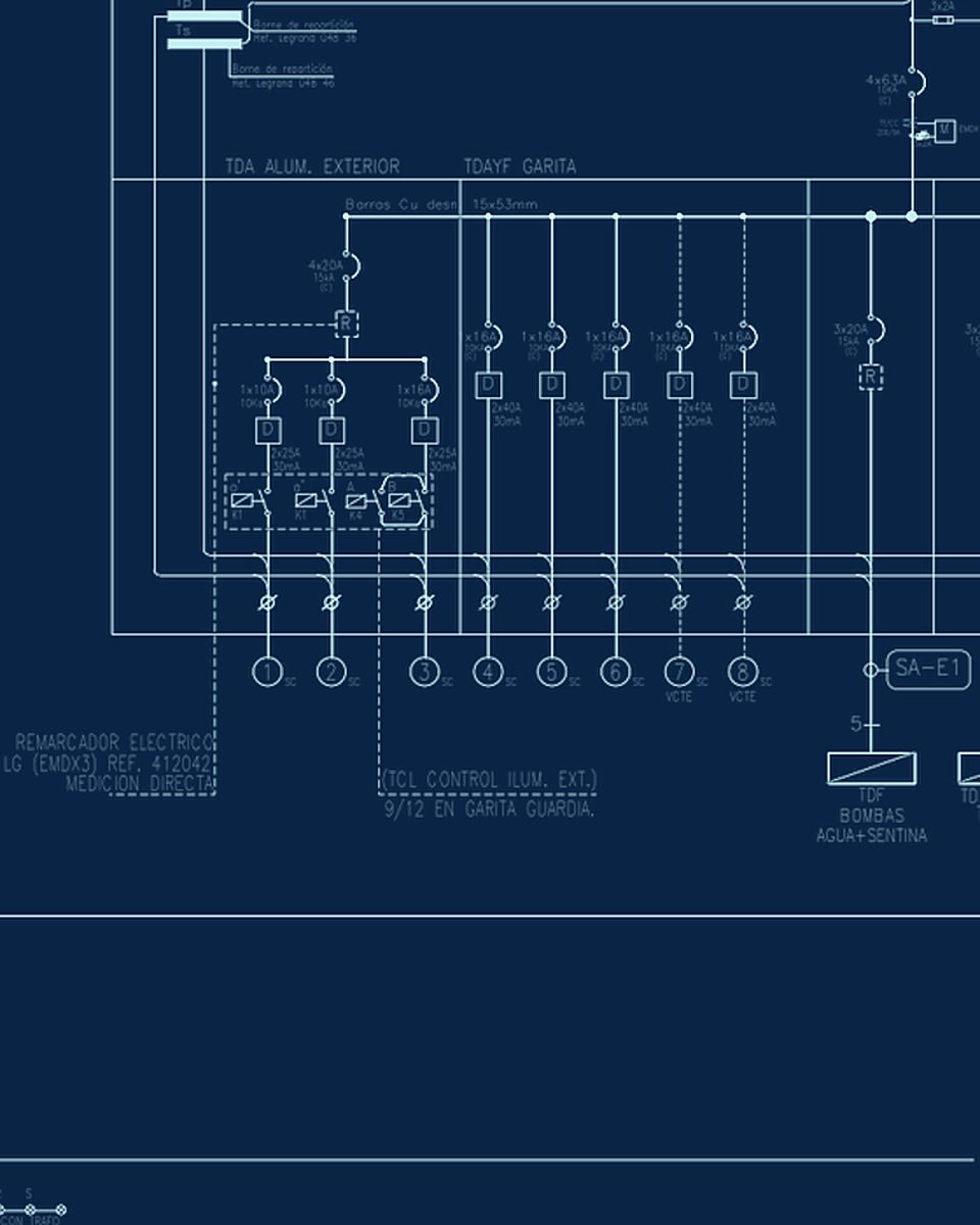 Diagrama unilineal de proyecto eléctrico